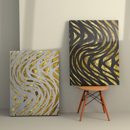 Wallity Cuadros Decorativos sobre Lienzo 2 Piezas 50 x 70 cm